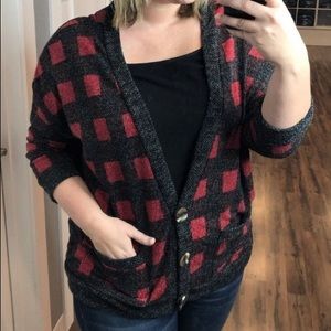 Buffalo plaid cardigan